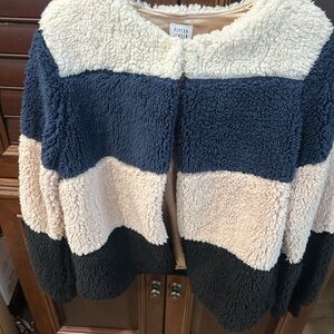 Cozy Colorblock Sherpa Jacket